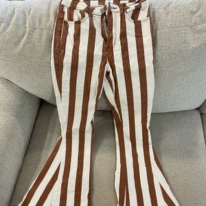 Saints & Hearts Striped Bell Bottom Pants